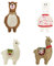 BESPORTBLE 4 Stücke Christbaumschmuck Alpaka Figuren Baumschmuck Weihnachtsanhänger Weihnachtsbaum Anhänger Weihnachten Ornamente für Urlaub Xmas Deko