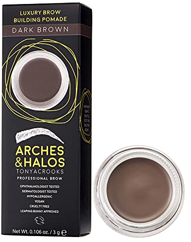 Arches & Halos Cire de luxe - Gel-crème pour les sourcils - Remplir, sculpter et définir les sourcils - Maquillage végan - Châtain foncé - 3 g