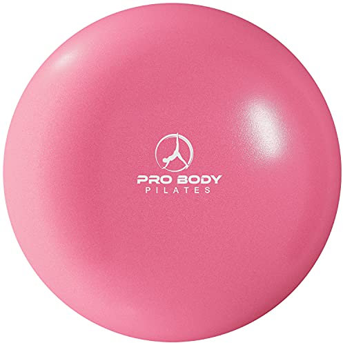 ProBody Pilates Ball, Kleiner Gymnastikball, 9-Zoll-Barre-Ball, Trainingsball für Stabilität, Barre, Bauch, Rumpf, Physio- und Physiotherapieball für das Fitnessstudio (Pink)