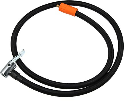X AUTOHAUX 1m Tire Inflator Extension Hose with Metal Lock Chuck Adapter Convert to Lock on Connection Air Pump Tube Tire Valve Connection Pipe for Car Truck Bike MTB Nylon Zinc Alloy