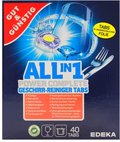 Gut & Günstig All in One power complete Geschirr-Reiniger Tabs, 7er Pack (7 x 840g)