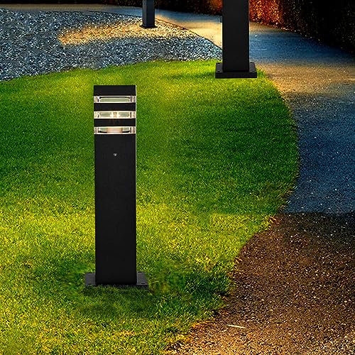 Mengjay luminaire d'extérieur IP44 Lampe d'extérieur rustique sur pied E27 Chemins d'éclairage extérieur sur pied Pilier Eclairage de jardin