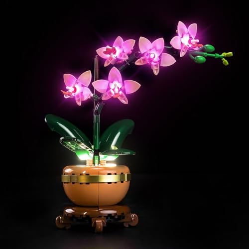 Led Light Set Compatible with Lego 10343 Mini Orchid Botanical Collection Set (No Model), Decoration Lighting Set for Mini Orchid 10343 Creative Toys