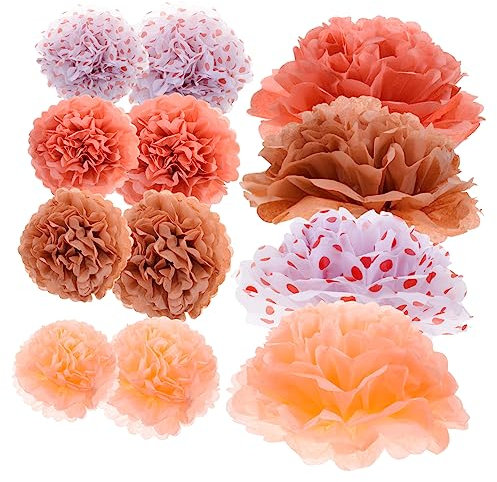 NAMOARLY 12pezzi Pompon Decorativi Carta per Feste Pendenti di Fiori Appesi per Compleanni e Matrimoni Decorazioni Festive Colorate per Eventi Speciali