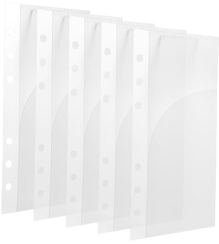 DOITOOL Pochette Pour Classeur Budget A6 Transparent Mat En Polypropylène Robuste, Insert 6 Trous, Réutilisable Pour Organisation Financière Et Rangement De Feuilles Mobiles