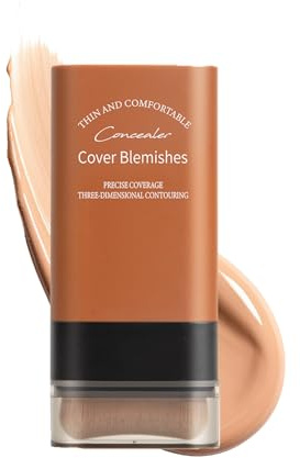 Full Coverage Foundation Stick,Hautton-anpassend Make Up Foundation, Full Coverage Concealer und Grundierung im Abdeckstift, Langanhaltendes Gesichts-M-ake-up für Natürlichen Teint (Natural)