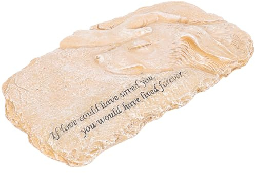 GRIRIW Statua Memoriale per Cani in Resina Angioletto Pietra Commemorativa per Animali Decorazione da Giardino Resistente alle Intemperie per Ricordo di Cani Amati e Tomba