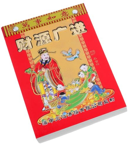 WOONEKY Calendario Lunare da Parete 2024 Anno del Drago Calendario Tradizionale Cinese Strappabile in Carta Spessa Decorazione per Casa Ufficio e Dormitorio