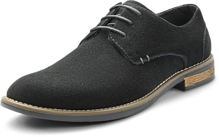 Bruno Marc Men's Suede Leather Lace Up Derbys Brogues Shoes,Size 7,Black,URBAN-08