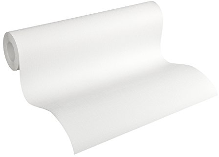 A.S. Création Meisterplast 336910 3369-10 Papier peint intissé alternatif au copeaux de bois Blanc 15 m x 0,53 m