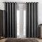 Dreamscene Eyelet Blackout Curtains Grey, Decorative Black Out Curtain for Bedroom Living Room Soft Modern Thermal Lined Blackout Curtains 2 Panels, 66x72”