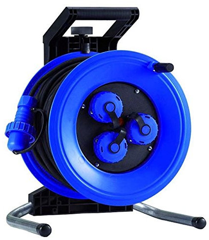 Hedi. Enrollacables PROFESSIONAL PLUS 320 con cable de goma de neopreno 25 m. x 3G1,5 (IP65)
