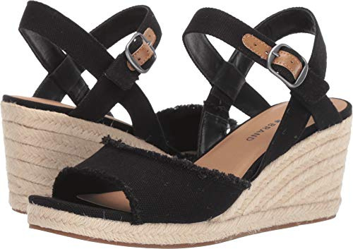 Lucky Brand Womens Mindra Espadrille Wedge Sandal, Black, 8 US