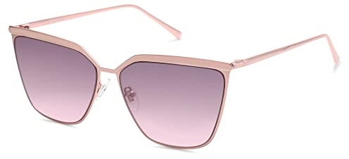 SOJOS Sonnenbrille Damen Vintage Cateye, Sonnenbrille Herren Retro Eckig Groß Frauen Rechteckige Sonnenbrille Gold Katzenaugen mit Metallrahmen UV400 Schutz Brille SJ1172 mit Rosa Rahmen