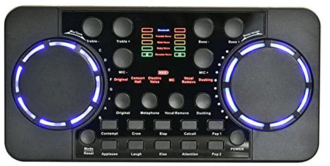 Carte son V300 Pro, changeur de voix, mixeur audio Bluetooth, mixeur DJ, pour téléphone, ordinateur, Bluetooth 4.0, réduction du bruit, diffusion en direct, carte de mixage pour streaming en direct