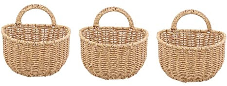 Cabilock 3pièces Panier De Rangement Suspendu Et Pe Panier Décoratif Pour Fleurs Et Objets Pour Cuisine Salle De Bain Style Campagnard Élégant