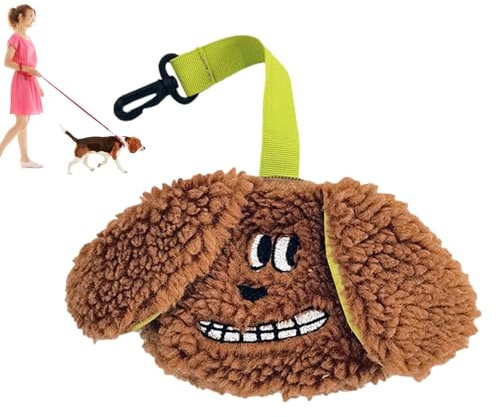 Kotbeutelhalter, lustiger Hundebeutelspender mit Reißverschluss, kleine Hundetasche, Hundekotbeutelhalter, multifunktionaler Hundekotbeutelspender für Hunde, tägliche Spaziergänge, Leinen