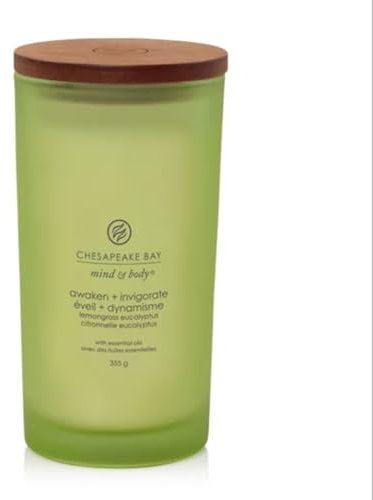 Yankee Candle Awaken & Invigorate Kerze Citronella und Eukalyptus groß, 355 g