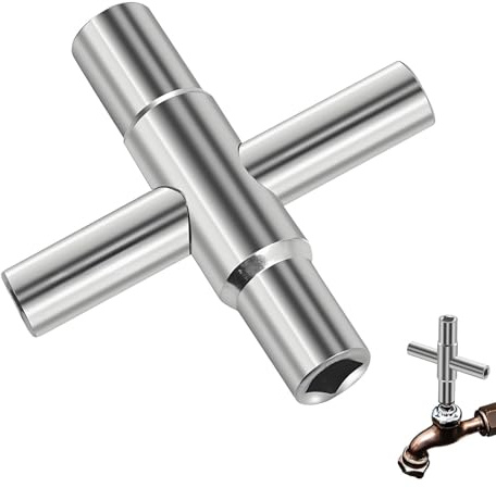 1 Clé à Douille Carrée, Cle Carre, Dimensions Intérieures 6,5 mm/7 mm/8 mm/9 mm, Clé Triangle Poubelle, Clé à Douille Carrée Intérieure, un Outil Pour La Décoration et l'Entretien Des Artisans