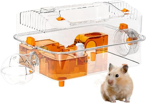 Habitat För Hamstrar Med Löphjul Och Inhägnad