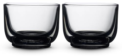 Fellow Pirch Cortado Glasses 4.5 oz Artisanal Cups, Set of 2, Dishwasher Safe Coffee Glasses for Espresso Drinks & Latte Art – Smoke