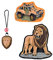 Step by Step Magic Mags Schleich® Wild Life „Lion“, 3-teilig, 2 Magnet-Applikationen und 1 Anhänger, als Ergänzung für den Schulranzen oder Vorschulrucksack, für Jungen