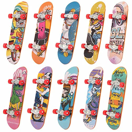 QINIFIFY Finger Skateboard Set, 6 Stück Mini Skates Professionelle Finger Skateboards Fingerboard Spielzeug Mitgebsel Kindergeburtstag Geschenke für Kinder