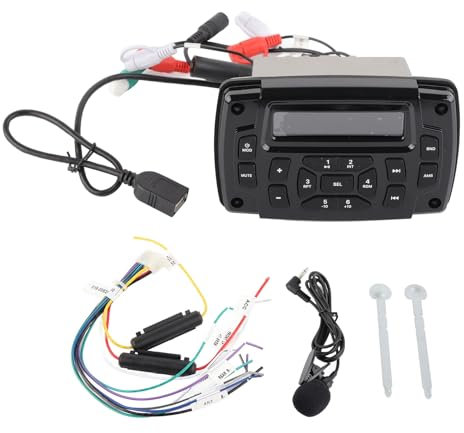 Marine Bluetooth Audio Väderbeständig MP3-spelare Stereo Ljud 12V DC Båt Stereo Gauge Mottagare Ljudsystem För Yacht Caravan Engineering Vehicle Ship
