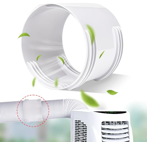 Pipihome Air Conditioner Hose Extention Coupler, 2 in 1 Air Conditioning Hose Extension, 5.1&5.9 Air Con Hose Extension, Universal AC Air Con Pipe Extender for Portable Air Conditioner