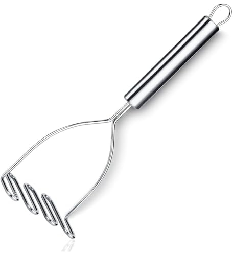 NOBILE LOVELYCARE Schiacciapatate in acciaio inox Passapatate pesta verdure 27cm larghezza 10cm manico ergonomico Pestello per patate 27cm