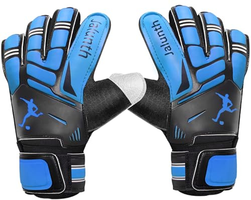 Jalunth Guantes de Portero Futbol - Niño Niñas Joven Adulto Adolescentes Guantes Fútbol Portero Entrenamiento con Protección Dedos Palma de Látex Antideslizante y Dorso de Mano de PU Suave