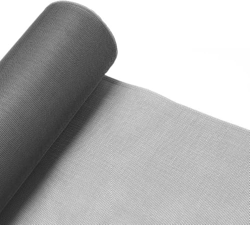 Moustiquaire pour porte et fenêtre, filet anti-moustique en fibre de verre de couleur gris (240 x 300 cm)