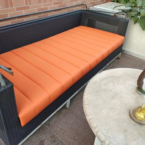 Aeovot Klemmkissen für Sitzbank Wasserdicht Sitzkissen Bierbankauflagen Kunstleder Outdoor/Indoor rutschfeste Bankpolster für Fensterbank Gartenmöbel Terrasse Stadion Treppe(A,27x12 in/68x30 cm)