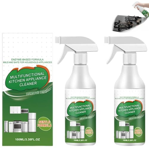 Detergente in schiuma multiuso, spray detergente per elettrodomestici da cucina, sgrassatore e smacchiatore per sporco ostinato, versatile, per la casa, forno, fornelli, cappa (2pcs)