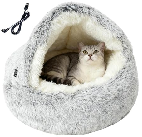 Panier Chauffant pour Chat Caverne Douce Et Chaude pour Chaton