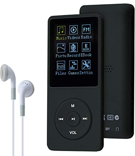 COVVY Slim Music Player 8 GB Portable Lossless Sound 70 Hours Screen MP3 Player Support up to 64 GB (Black)