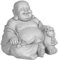 STONE-Lite Gartenfigur Fat Laughing Happy Buddha Fibreclay Statue