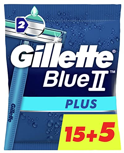 Gilette BlueII Plus-Einwegklingen für Männer, 20 Stück