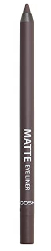 GOSH Matte Eyeliner in klassischem Braun I cremig weiche Textur für einfaches Auftragen I hohe Deckkraft, ideal für Smokey Eyes I perfekt zu Maskara I vegan & parfümfrei I 005 Mole