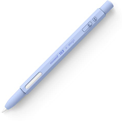 elago X MONAMI pennfodral kompatibelt med Apple Pencil 2:a generationens skyddsfodral, hållbart silikon, klassisk design, kompatibel med magnetisk laddning och dubbeltryck (lila)