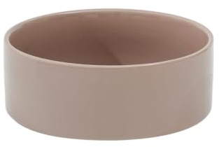 Havniva Keramiska hundskålar för stor ras, hundfat, husdjursmat och vattenskål (enkel skål – brunt kaffe, 21 cm)