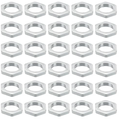 PATIKIL M14x1.0 Acciaio Dadi Esagonali 30pz Metrico Filettatura Dadi Viti Bullone Dispositivi Fissaggio Hardware Finitura Zincata per Lampade Macchinari Manutenzione 4mm Altezza