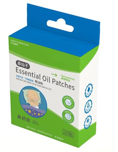 Congestion Relieve Plasters - 20 Pieces Delicate Nasal Cleansing Plasters, Sleeping Aids and Relaxing Breathing Patches | Natural Congestion Safe Plasters