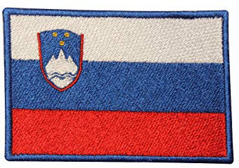 Slowenien Länderflagge Logo Patch bestickt Applikation Slowenien Länderflagge Patch Aufbügler Patch Aufnäher Emblem