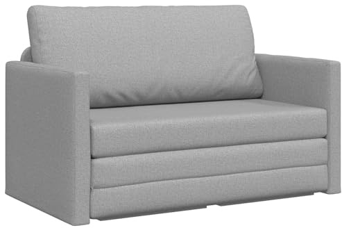 vidaXL Golvsoffa/Säng 2-i-1 Cloud Grey 124x71x78 cm Tyg