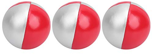 Cryfokt Jonglering Av Kastboll, Jonglering Av Bollen, Högkvalitativ PU för Barn Jonglerande Föreställningar (röd/silver)