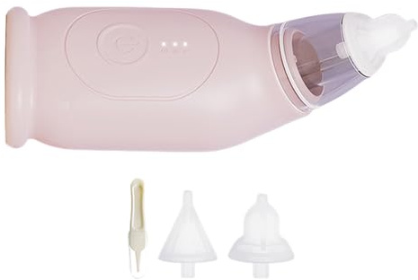 Aspirador nasal eléctrico portátil – Limpiador nasal de succión fuerte para niños, niños, niñas, padres, alivio de la congestión fría, eliminación de mocos mocos, diseño suave e higiénico, fácil de