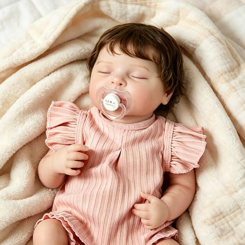MIAISHUVO Reborn Baby Dolls 20 Inch Sleeping Realistic Baby Doll Vinyl Full Body,Lifelike Newborn Dolls with Accessories for Kids Age 3+