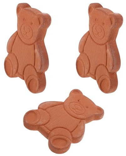 BESPORTBLE Dischi Assorbitori di umidità per Conservazione Zucchero e Snack in Terracotta a Forma di Orso 3 Pezzi in Contenitori Alimentari da Cucina