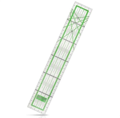 Gaomumu Acrylic Quilting Ruler, Clear Precision Sewing Ruler with Anti-Slip Design, Dual-Color Scale for Fabric Cutting, Garment Tailoring & Patchwork